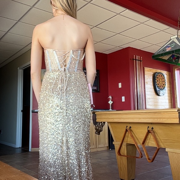 Gold Prom Dress - Picture 3 of 4